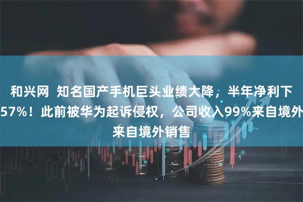 和兴网  知名国产手机巨头业绩大降，半年净利下滑超57%！此前被华为起诉侵权，公司收入99%来自境外销售